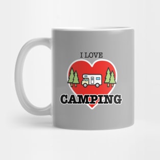 I Love Camping - Heart and Motorhome - Class C Mug